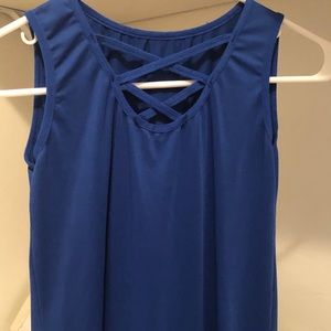 Blue Dressy Tank Top